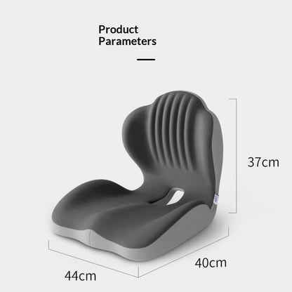 Seat cushion side profile showing the contoured lumbar wings